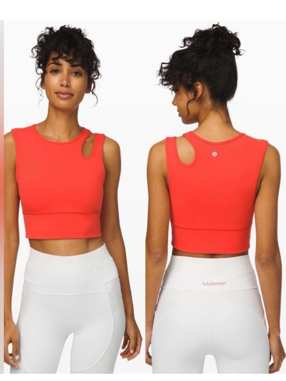 Lululemon Mastered Motion Cropped Tank or Bra Thermal Red Size 4